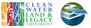 Clean Water, Land and Legacy Amendment Logo side by side with One Watershed, One Plan Logo